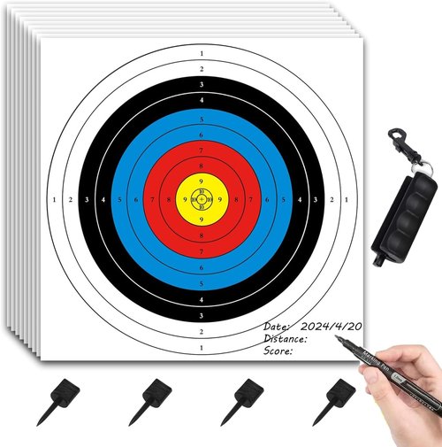 Archery Target - 10 Ring Bow and Arrow Target for Hunting | 16x16 Inch Durable Design