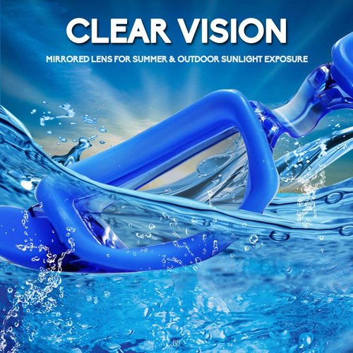 EverSport Swim Goggles - Anti-Fog Pack of 2 for Adults, Youth & Kids | Comfortable Fit & Clear Vision