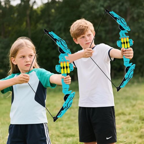 Bow and Arrow Set - Kids Archery Toy with 30 Soft Darts & 35 Suction Cup Arrows | Outdoor Sports for Ages 3-8