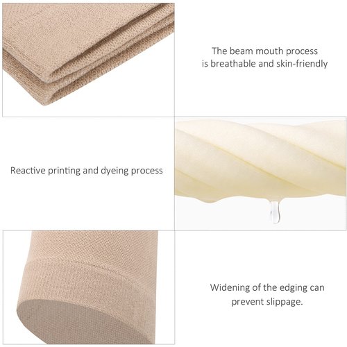 Alomejor Knee Sleeves, Pure Cotton 2pcs Compression Knee Sleeve Cotton Seamless Knee Brace Support for Adults