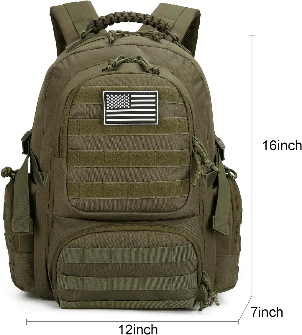 Skiennix 30L Military Tactical Backpack - Durable Molle Daypack for Men | Army Green