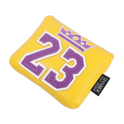 SHABIER Golf Large Mallet Headcover with Number Design for Golf Putter (Yellow with NO.23)