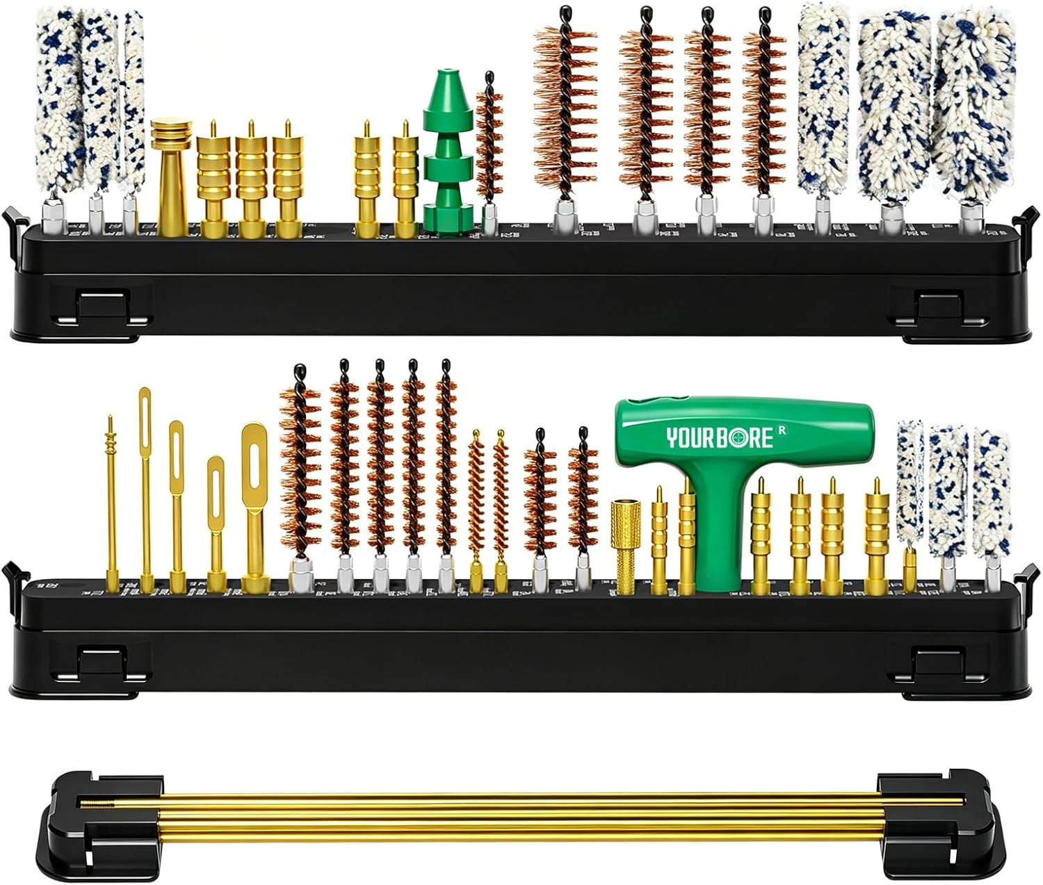 Universal Gun Cleaning Kit - Compact Pack for Handgun, Pistol, Rifle & Shotgun - Fits .22 to 12Ga