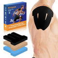 Kinesiology Tape for Shoulder, Upgraded 12PCS Precut Shoulder Tape for Pain Relief&Muscle Support, KTQUICK 5% Stronger Adhesive, Easy to Apply, Enhanced Elasticity,Waterproof&Breathable Cotton(Black)