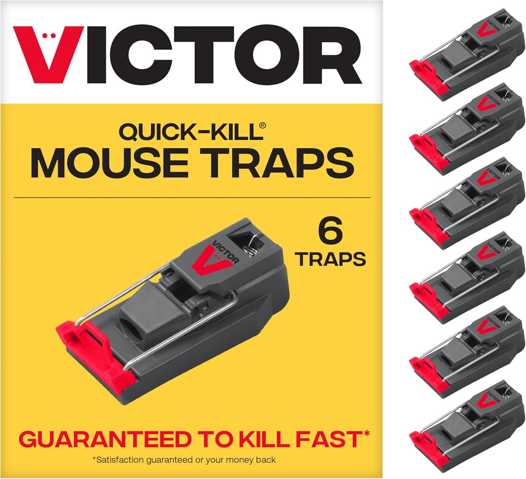 Victor M123SSR Quick-Kill Mouse Trap - 6 Reusable Traps for Effortless Rodent Control