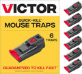Victor M123SSR Quick-Kill Mouse Trap - 6 Reusable Traps for Effortless Rodent Control