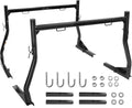 MaxxHaul 50241 Adjustable Steel Truck Ladder Rack – No Drill Installation, 500 lbs Capacity, 52"–71" Width, Clamp On J-Bolt Mount, Tie-Down Anchors, Pair – Lumber, Kayak, Canoe, Surfboard