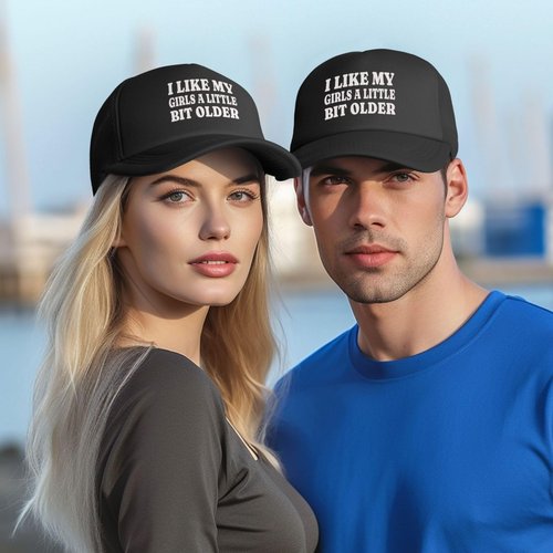 I Like My Girls A Little Bit Older Trucker Hat Snapback Hat Funny Hats for Men Women