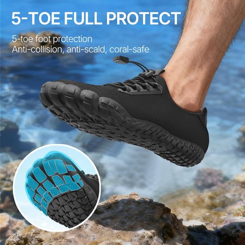 ATHMILE Water Shoes - Quick Dry Aqua Barefoot Shoes for Men & Women | Non-Slip Rubber Sole, Wide Toe Box