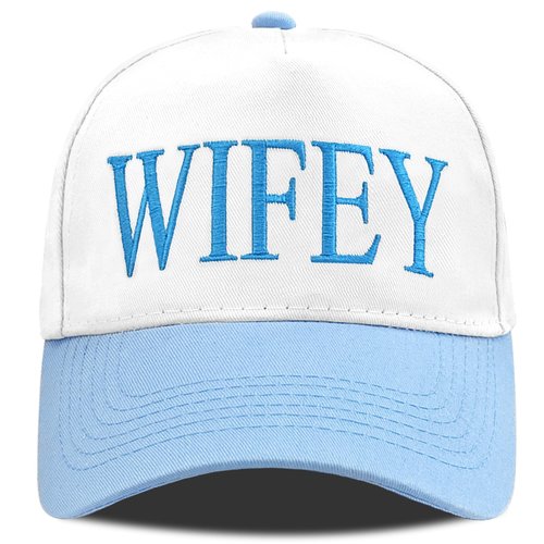 Wifey Gifts Hat for Bridal Shower Gifts, Adjustable Embroidered Wife Hat for Wedding Engagement Bachelorette Party Honeymoon Anniversary for Women