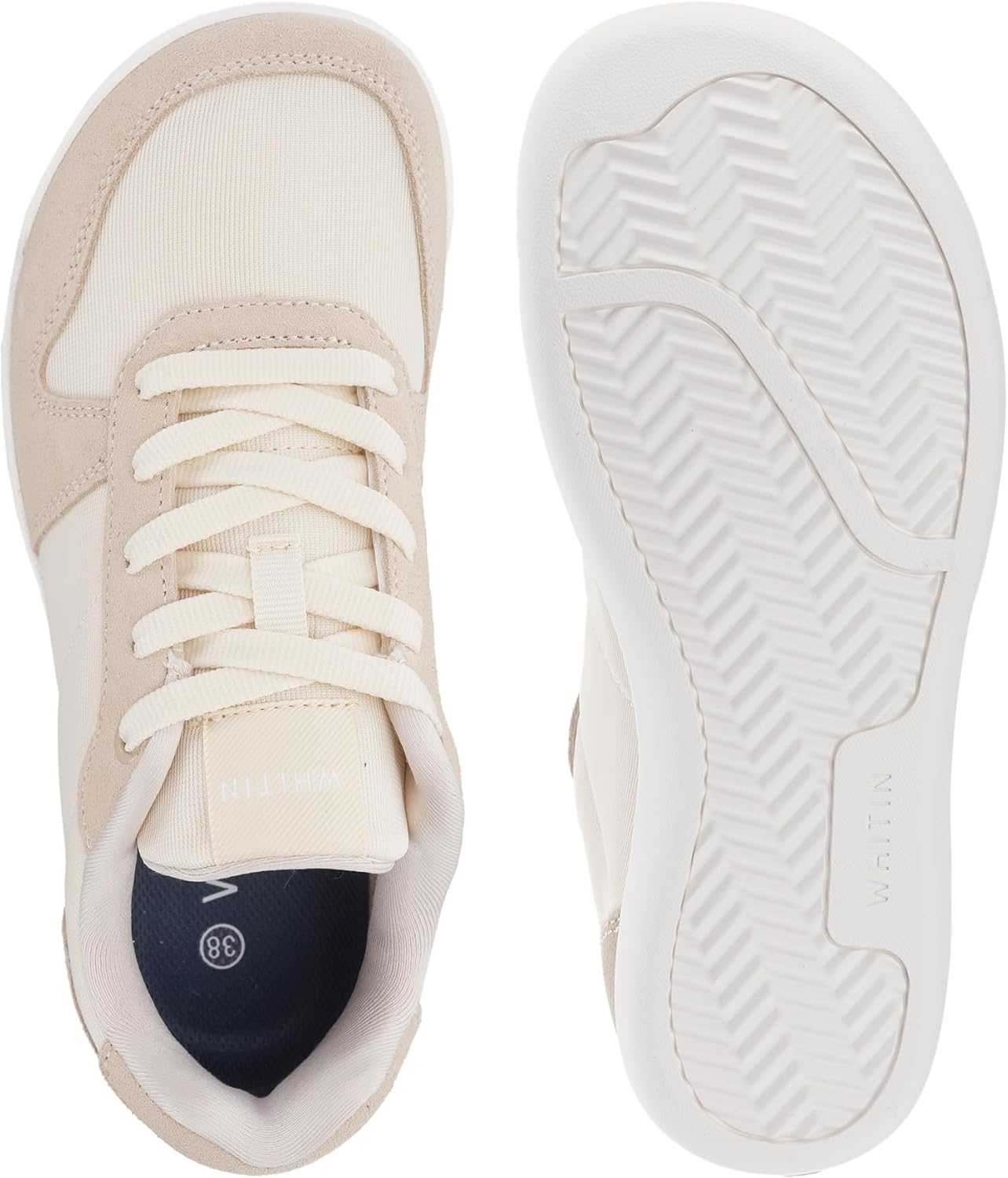 WHITIN Women's Barefoot Sneakers - Wide Toe Box | Zero Drop | Stylish Patchwork Design