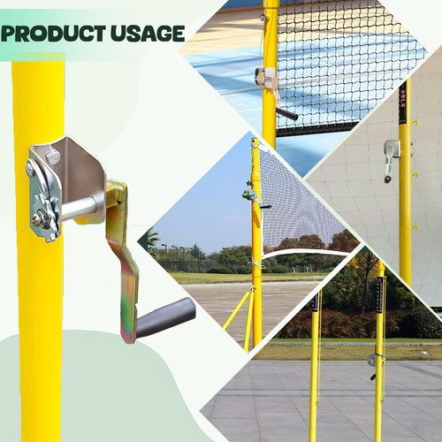 Xanadued Volleyball Net Crank, Hand Crank Tensioner for Tennis Pole Net, Badminton and Outdoor Volleyball