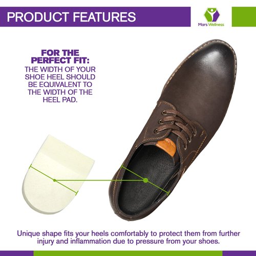 Foam Heel Cushion Pad 1/2" Non Adhesive - Foot Pain Relief (12 Pack (6 Pair))