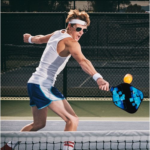 Pickleball Paddles Set of 4 by LSTECICE, Fiberglass Pickleball Paddles with Honeycomb Core, Lightweight Pickleball Set with Balls & Bag for Men, Women & Beginners