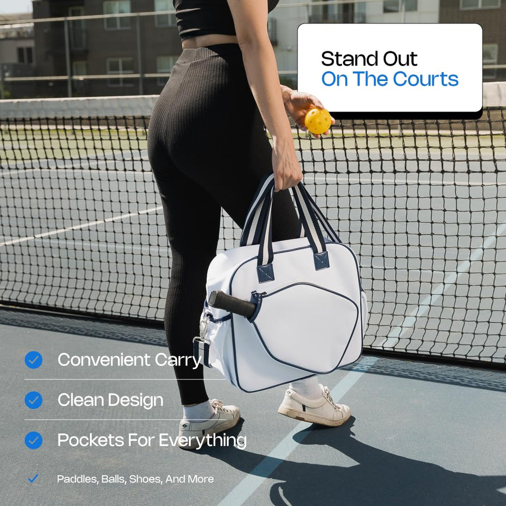 Premium Pickleball accessories - Adjustable Sling w/Side Pocket for Paddle- Fashionable Sport Bag for Women - Pickleball Bag for Women by Kryn