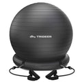 Trideer Exercise Ball Chair with Base & Resistance Bands for Home Gym, Stability Ball Seat for Core Workout and Back Support