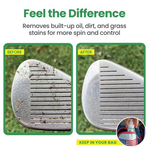 Brampton Golf Grip Cleaner, Works on Balls & Club Head Grooves, Restores Tackiness, Removes Dirt & Oil, Grip Spray for Golf, Tennis, Baseball, Football, & More, No PFAS or Ammonia, 8oz