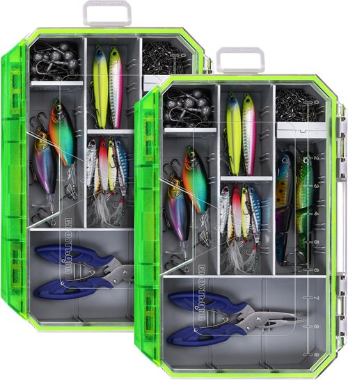Ghosthorn Fishing Tackle Box - Waterproof Organizer with Removable Dividers | 3600 & 3700 Size Options