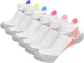 J.WMEET Women's Athletic Ankle Socks - Cushioned & Breathable Cotton | 6-Pack for Running