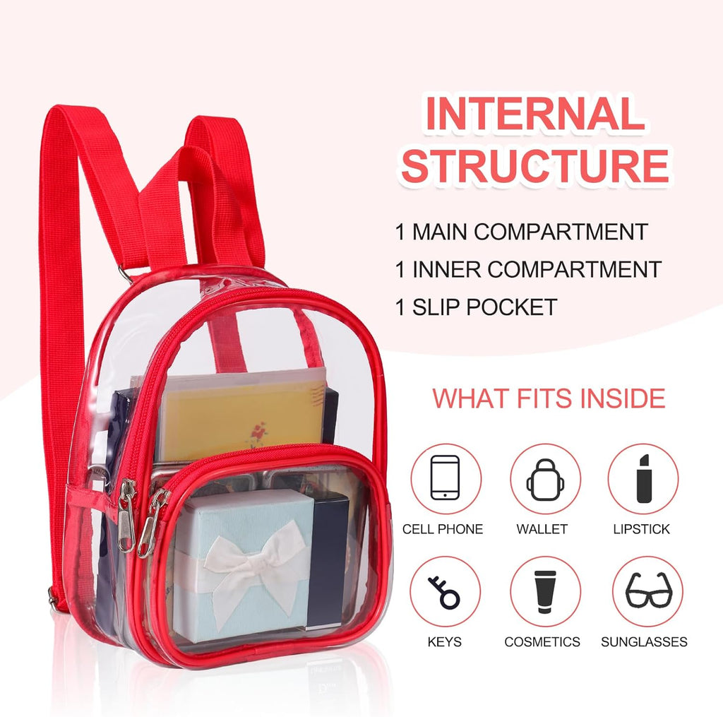 USPECLARE Clear Mini Backpack - Stadium Approved Transparent Bag for Kids | Perfect for Concerts & Events