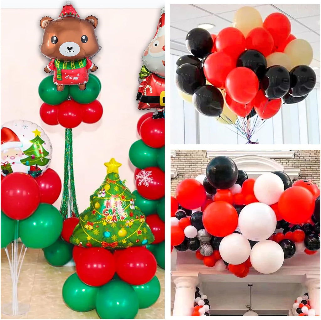 Red Balloon 110pcs - 12 Inch Red Latex Balloons for Birthday, Valentine's Day & Weddings | Includes 2 Ribbons