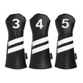 All Teed Up Premium Golf Club Covers - Hybrids (3,4,5) - Black
