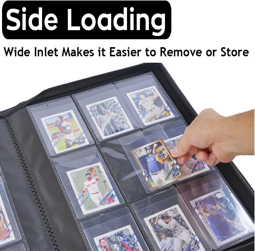 Premium Semi Rigid Card Holder Binder by Semi Rigid | Holds 360 Trading & Sports Cards - Classic White