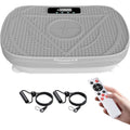 Homesy Vibration Platform Exercise Machine – Whole Body Workout, Fat-Burning & Lymphatic Support, Includes Remote and Resistance Bands, Shake Plate for Home Fitness and Fat Burning for Women Men, Grey