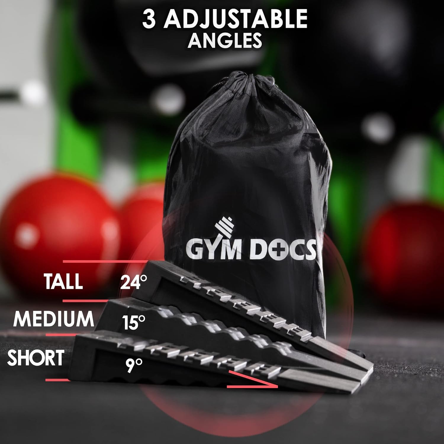 Squat Wedge Block - Doctor-Designed Adjustable Non-Slip Slant Boards for Heel Squats & Calf Stretching