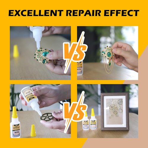 Metal Super Glue - Clear Instant Cyanoacrylate Adhesive for All-Purpose Repairs | Waterproof, 20g