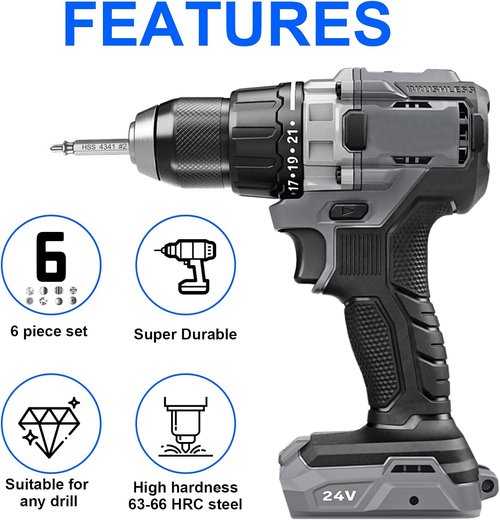 Damaged Screw Extractor Set - 6 PCS Titanium Stripped Screw Removal Tool for Easy Extraction