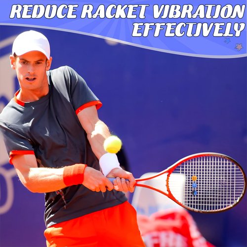 Leitee 30 Pcs Cute Tennis Dampener Funny Tennis Racket Vibration Racquet Dampener Soft Silicone for Sport Gift, Assorted Designs