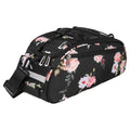 MOSISO Bike Rack Bag, Peony Waterproof Bicycle Trunk Pannier Rear Seat Pouch Cycling Bike Carrier Backseat Storage Luggage Saddle Shoulder Bag, Black