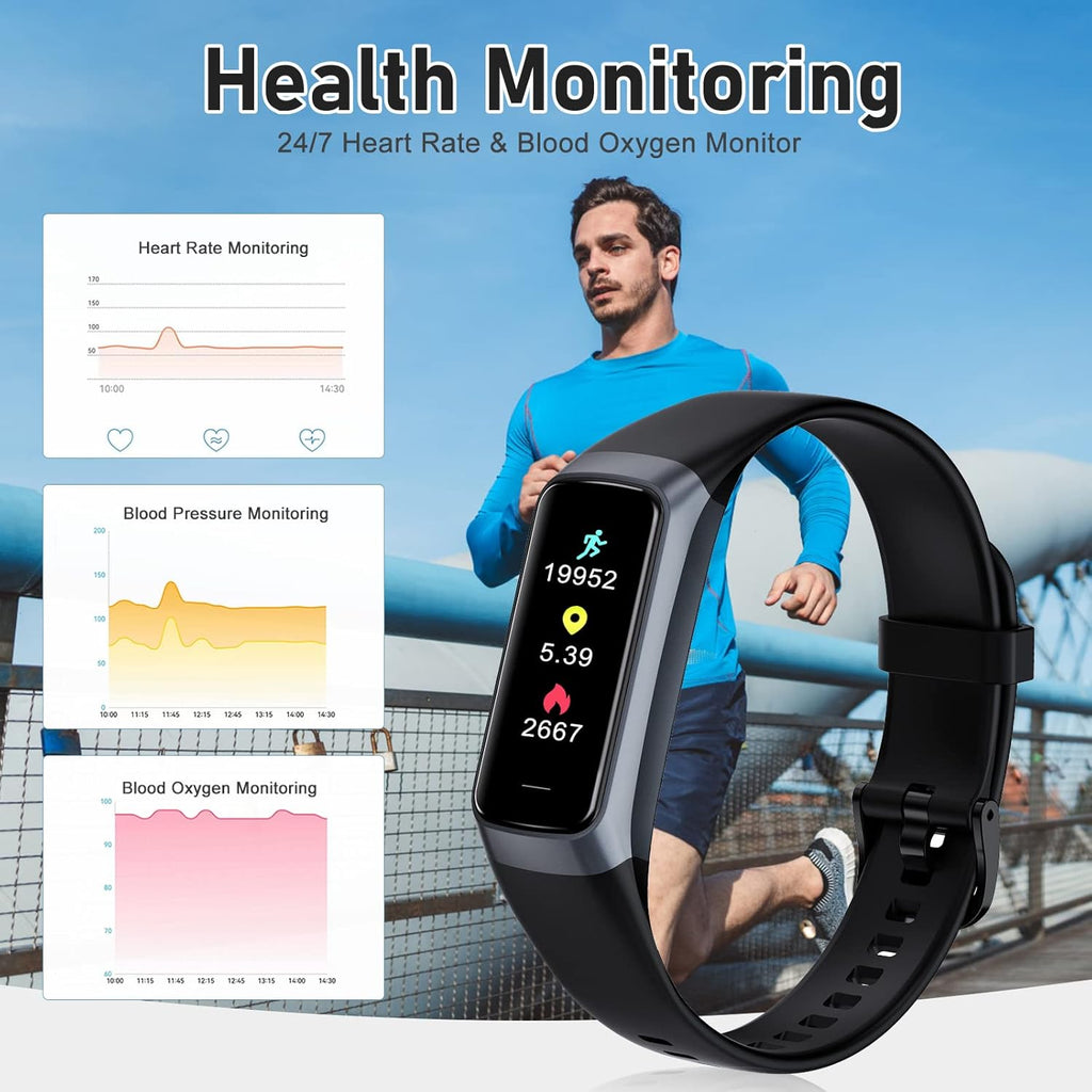 Skiennix Fitness Tracker - 24/7 Heart Rate & Blood Oxygen Monitor | Waterproof Smart Watch for Men & Women