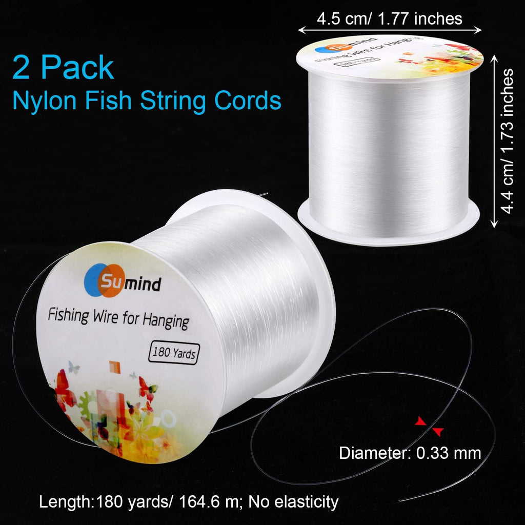 Sumind Fishing Line - Clear Nylon Thread for Crafting & Beading | 0.3mm, 360 Yards (1080ft)