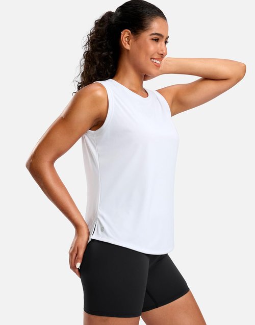 G Gradual Women's Sleeveless Workout Top - Lightweight High Neck Yoga & Tennis Tank Shirt