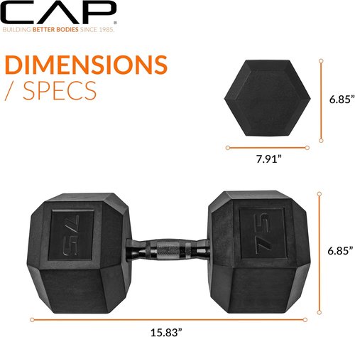 CAP Barbell Coated Dumbbell Weights - Versatile Options in Pairs & Sets for All Fitness Levels