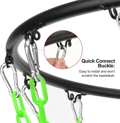 Heavy Duty Basketball Net Replacement by [Brand Name] - Anti-Rust Resin for Indoor/Outdoor Use | Standard 12-Ring