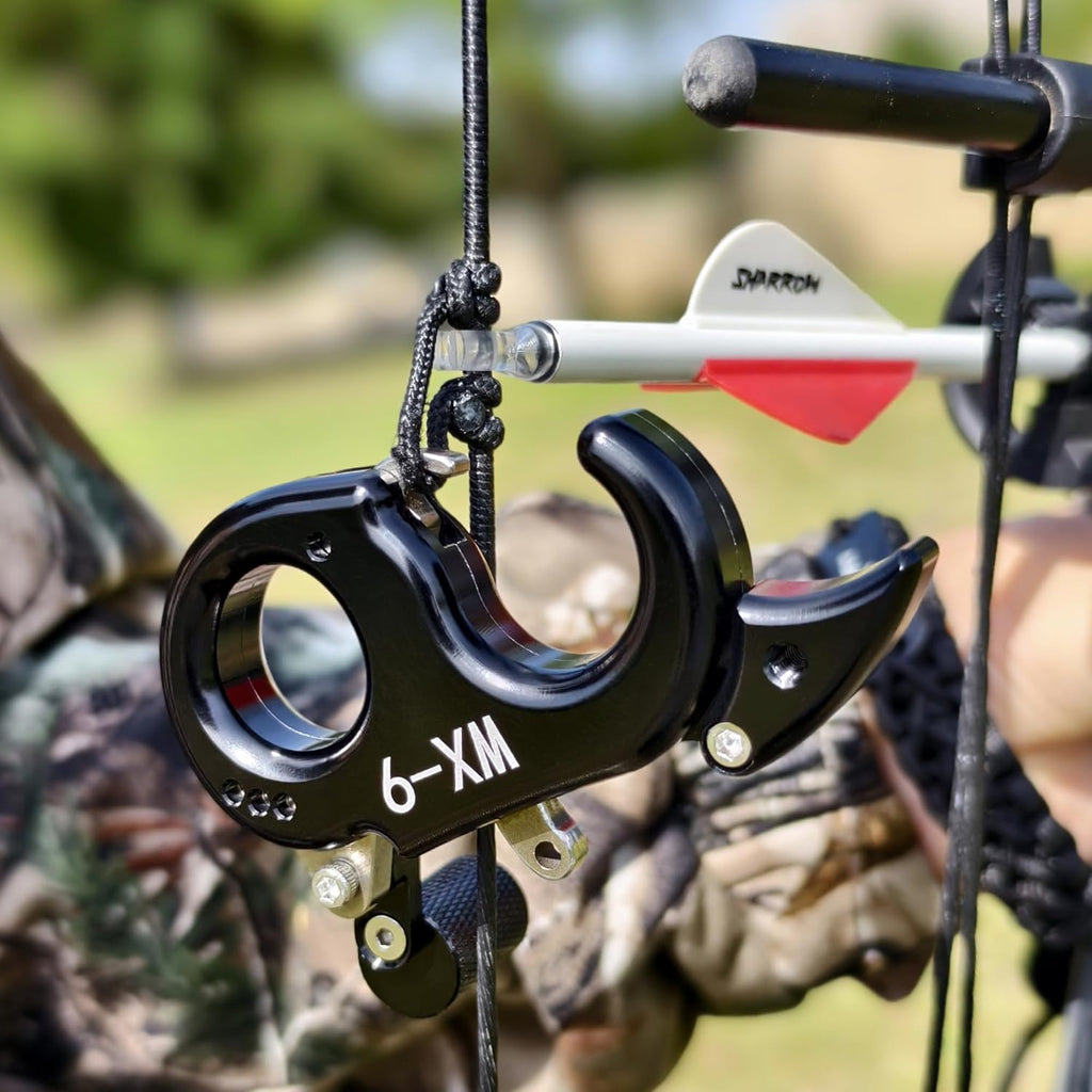 Skiennix Compound Bow Release - Adjustable 2/3 Fingers Thumb Trigger for Left/Right Handed Use