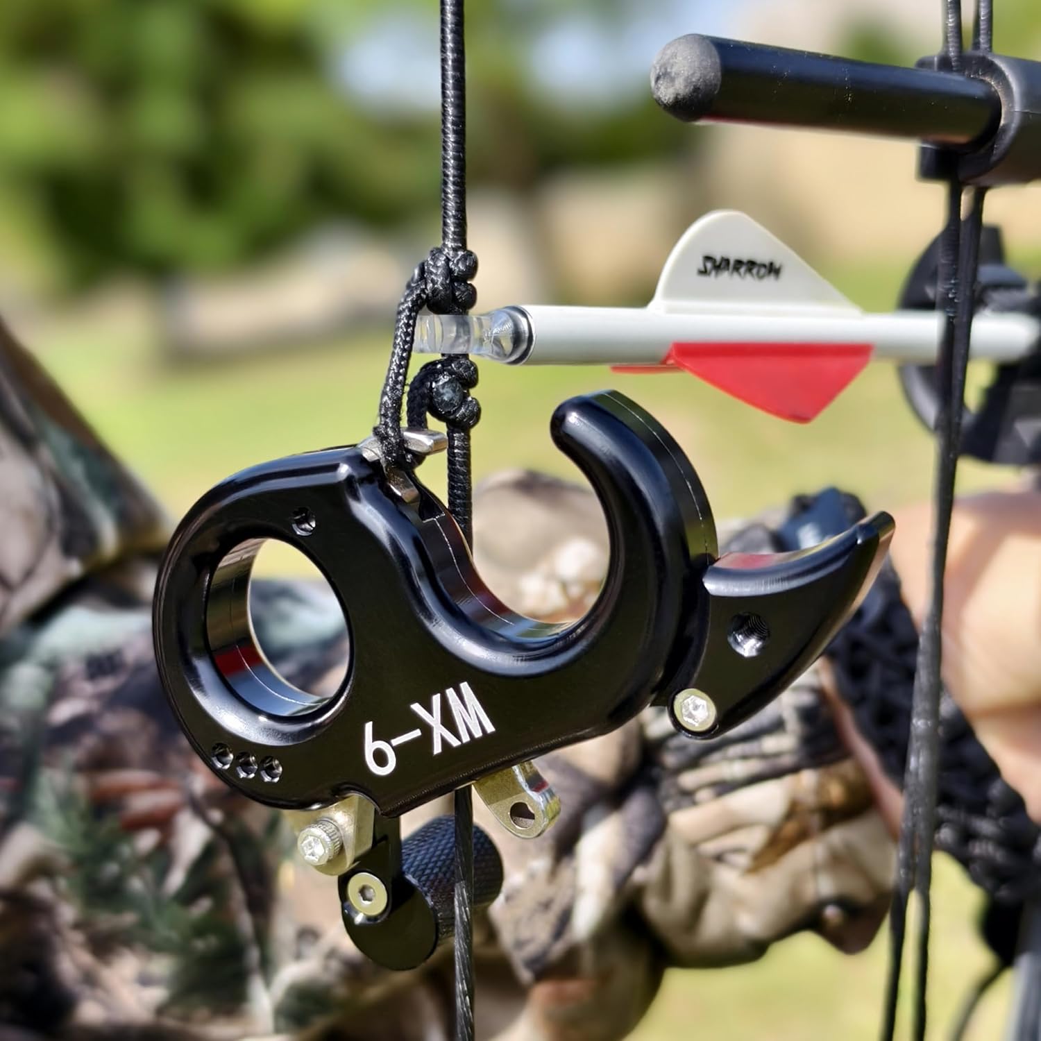 Skiennix Compound Bow Release - Adjustable 2/3 Fingers Thumb Trigger for Left/Right Handed Use