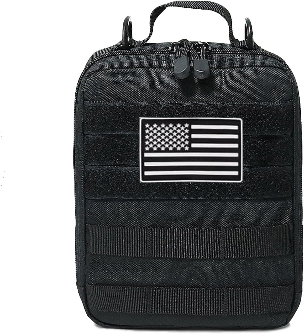 Skiennix Tactical Molle Pouch - Compact Black Camo EDC Utility Gear for Military Carry