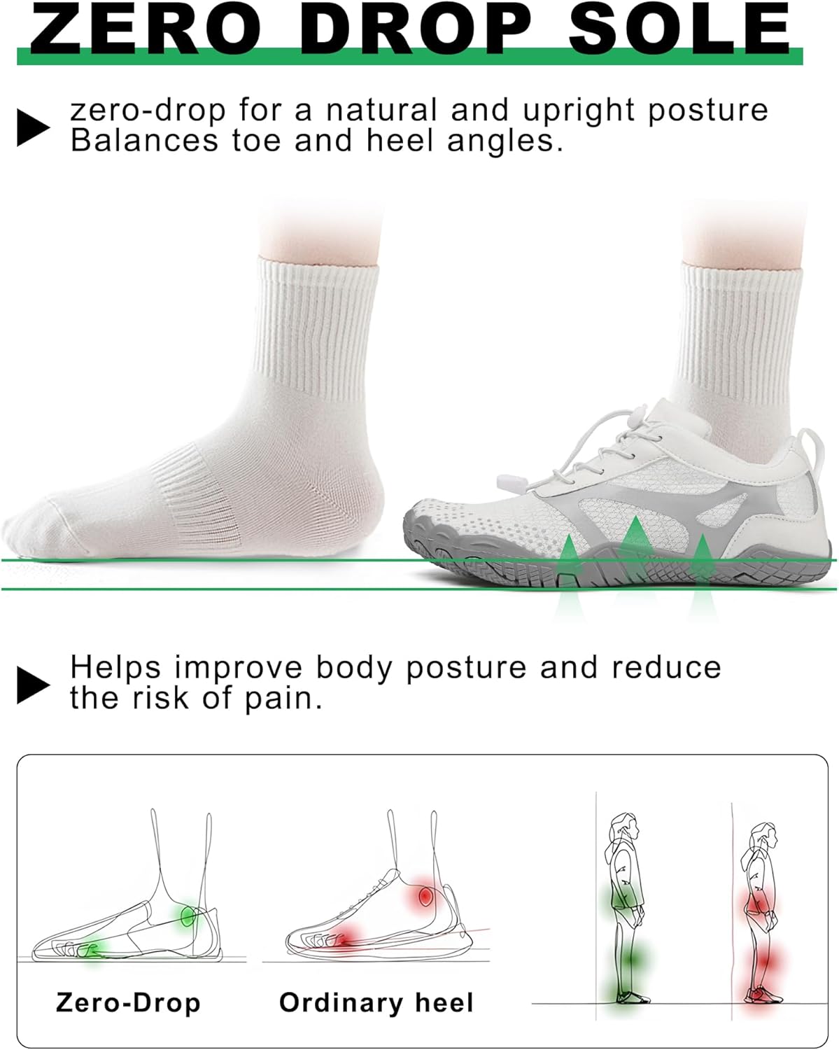 Todaysunny Barefoot Shoes - Minimalist Cross Training Sneakers for Men & Women | Wide Toe Box, Zero Drop Design