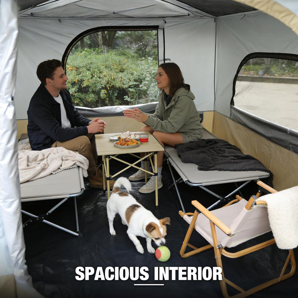 REDCAMP Canopy Camping Tent - Converts 10'x10' or 10'x20' Canopy Into Spacious Shelter for 4-6 People
