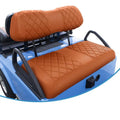 NOKINS Golf Cart Club Car DS 2000.5-Up Diamond Seat Covers Kit, Fits Club Car DS OEM Standard Front Seat Cushion, Golf Cart Vinyl Seat Cover, No Nails Required (All Brown)