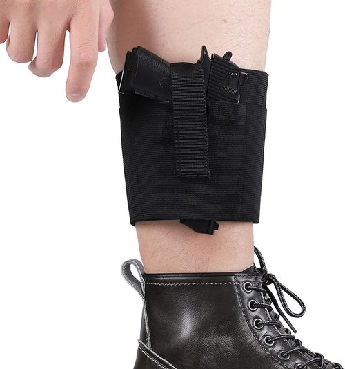 Accmor Ankle Holster - Elastic Concealed Carry Leg Holster with Magazine Pocket for Men & Women