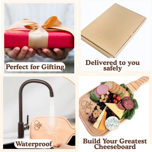 3pcs, Set of Pickleball Charcuterie & Cutting Board with 2 Drink Coasters - Funny Pickleball Christmas - Gifts for Women & Men, Unique Pickle ball Gift Ideas, Stocking Stuffers for Players & Lovers,