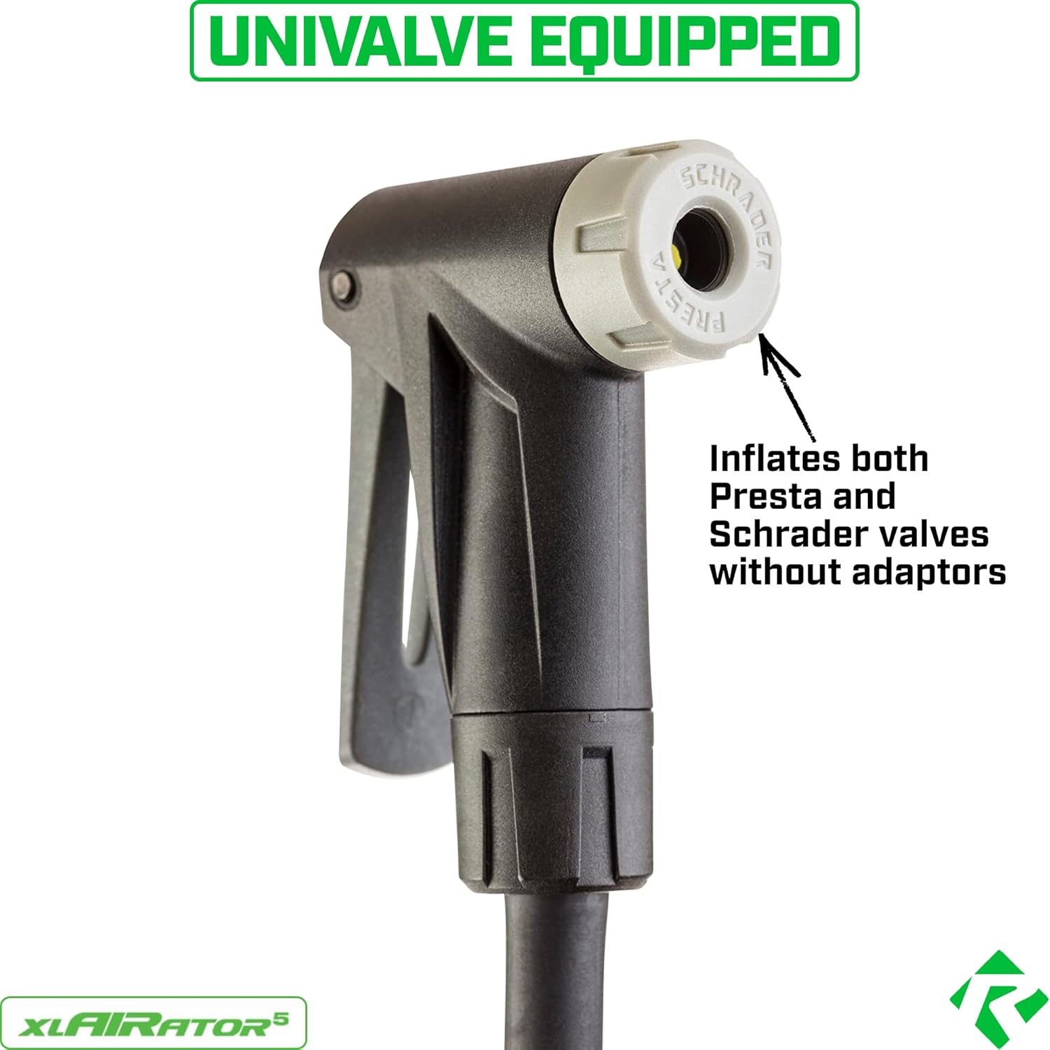 Revere xlAIRator 5 Bike Floor Pump - 160 PSI Dual Valve, Extra-Large Gauge & 41" Hose | Includes Patch Kit for Road & Mountain Bikes