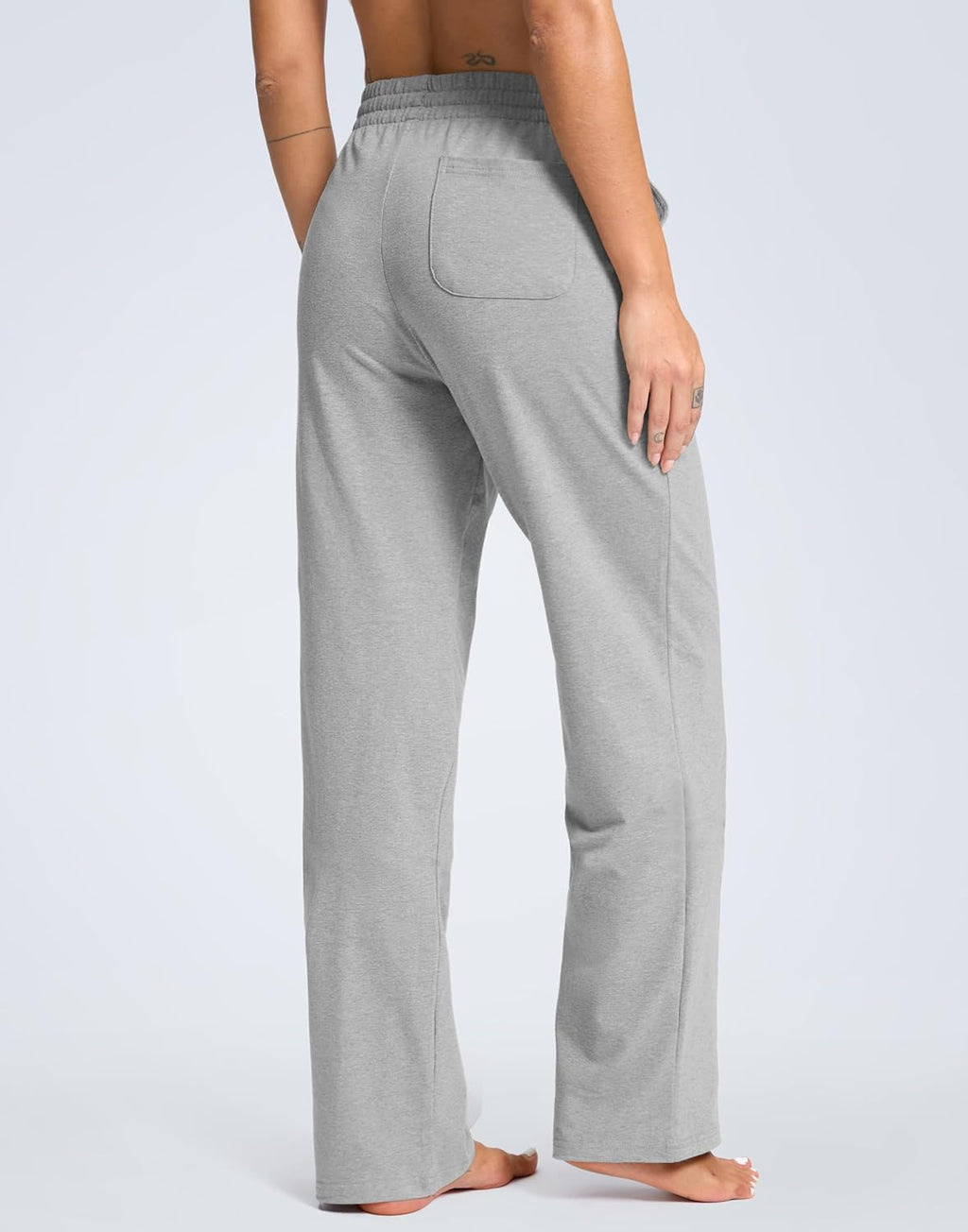 SANTINY Women's Tall Cotton Sweatpants - Comfortable Open Bottom Lounge Pants with Pockets | 31"/33"/35" Sizes