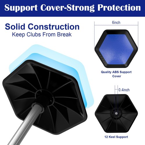 Mevfiya Golf Travel Bag Support Pole,Aluminium Golf Travel Bag Pole 52In to Protect Golf Clubs from Impacts,Retractable Shaft Fit Golf Bag (Blue)