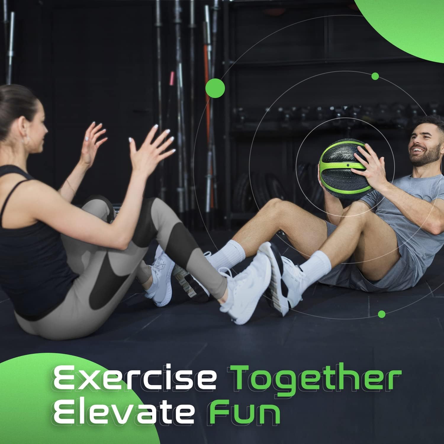 Yes4All Medicine Ball with Dual Texture Grip, Weighted Medicine Ball for Workouts Exercise Balance Training, Core Strength, Balance and Coordination Exercise, Non-Slip Rubber Shell with 6/8/10/12LBS